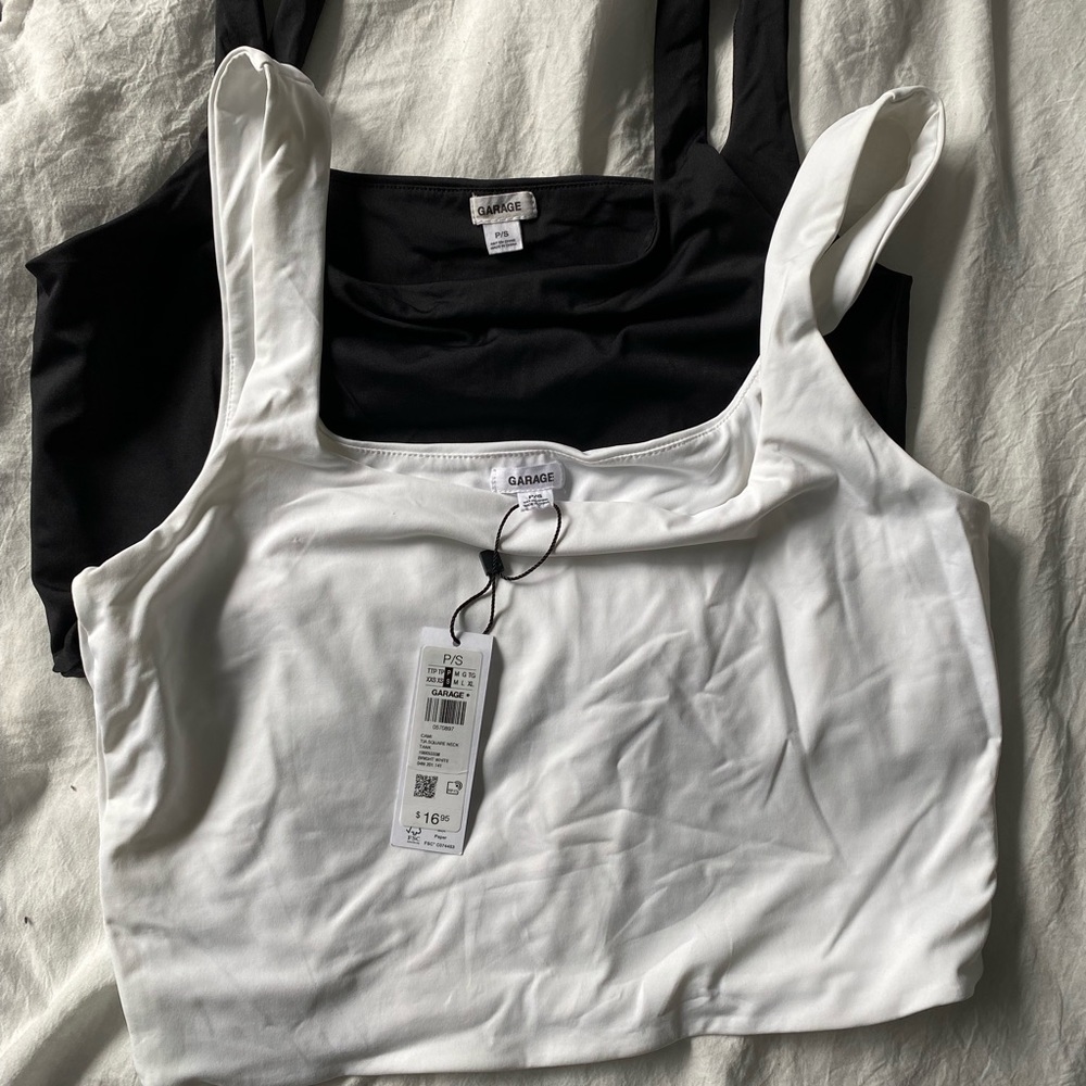 2 Pack Garage Cropped Tanks